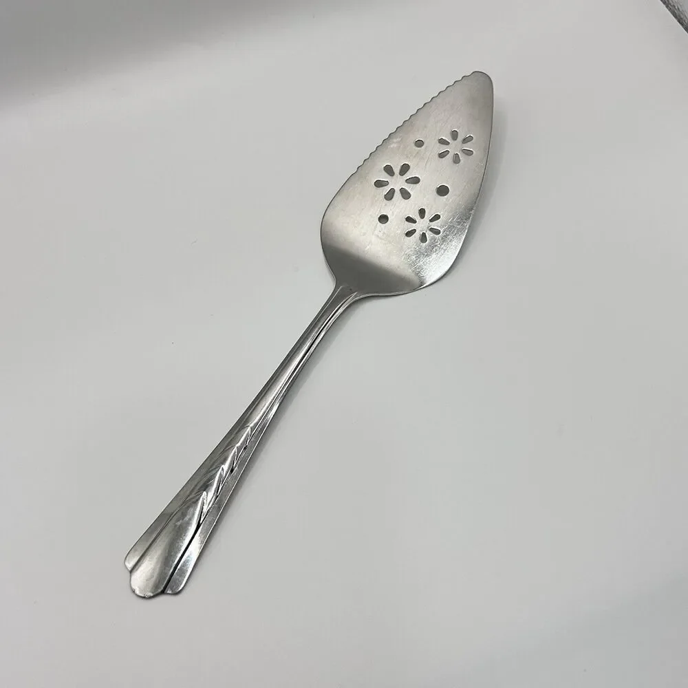 Ekco EKS7 Stainless Pie Server Glossy USA Chevron Geometric Center Flatware